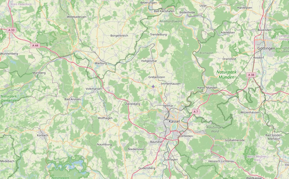 Karte: Calden und Umgebung
